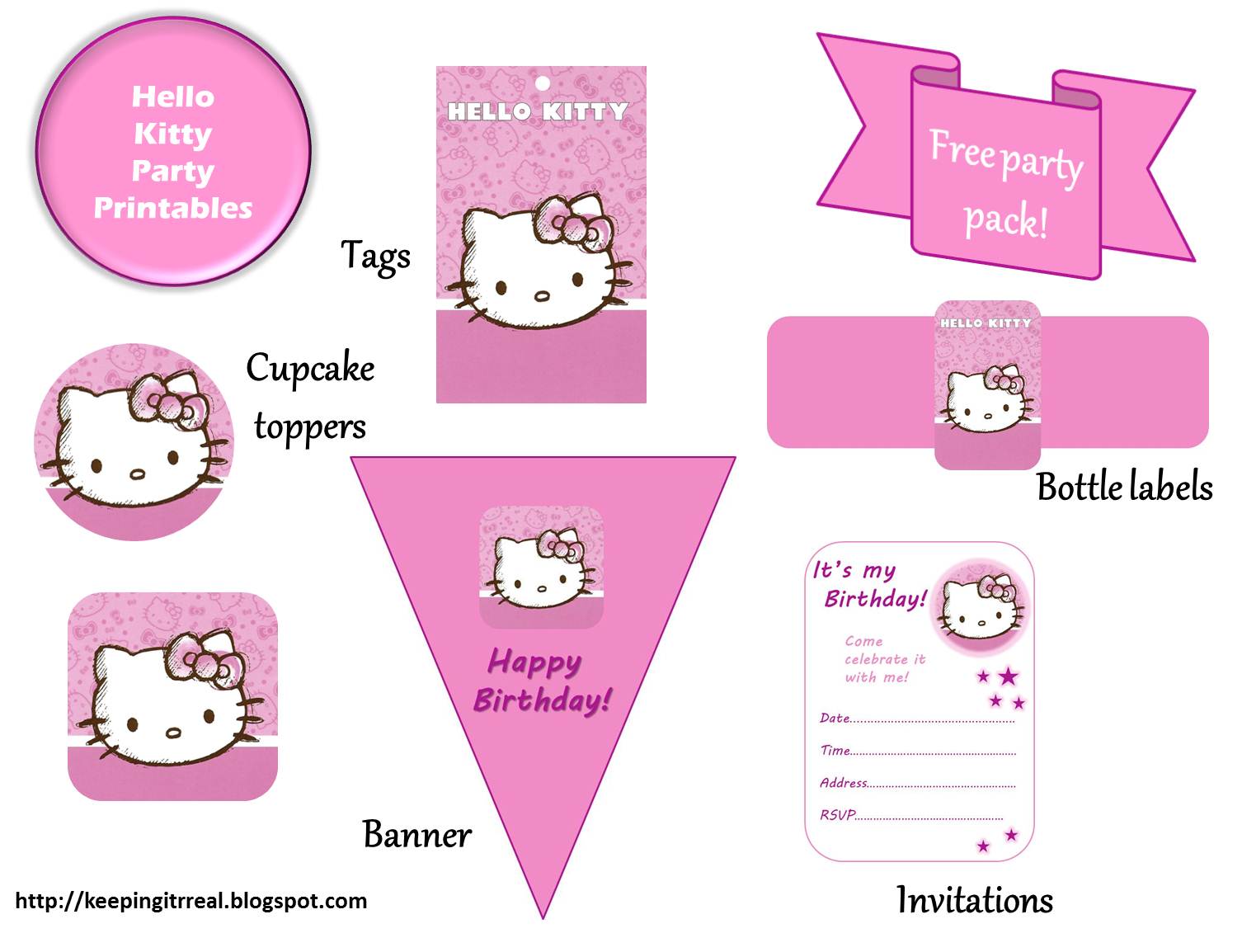 Doc    Hello Kitty Party Invitations Free â Pretty Practical Mom